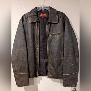 Wilson's Leather Distressed Brown Leather Jacket